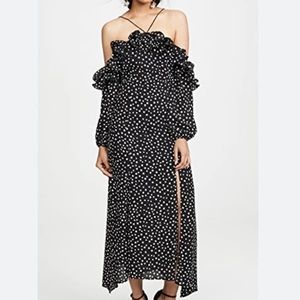 Likely Polka Dot Off The Shoulder Dress